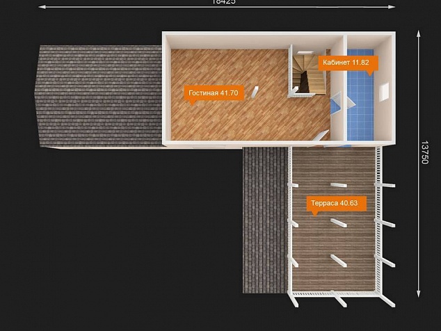 Проект двухэтажного дома с террасами из СИП панелей «Открытие»
